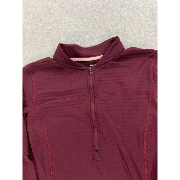 Under Armour Cold Gear 1/4 Zip Fitted Athletic Pullover‎ (Women's Small) Maroon - Picture 2 of 11